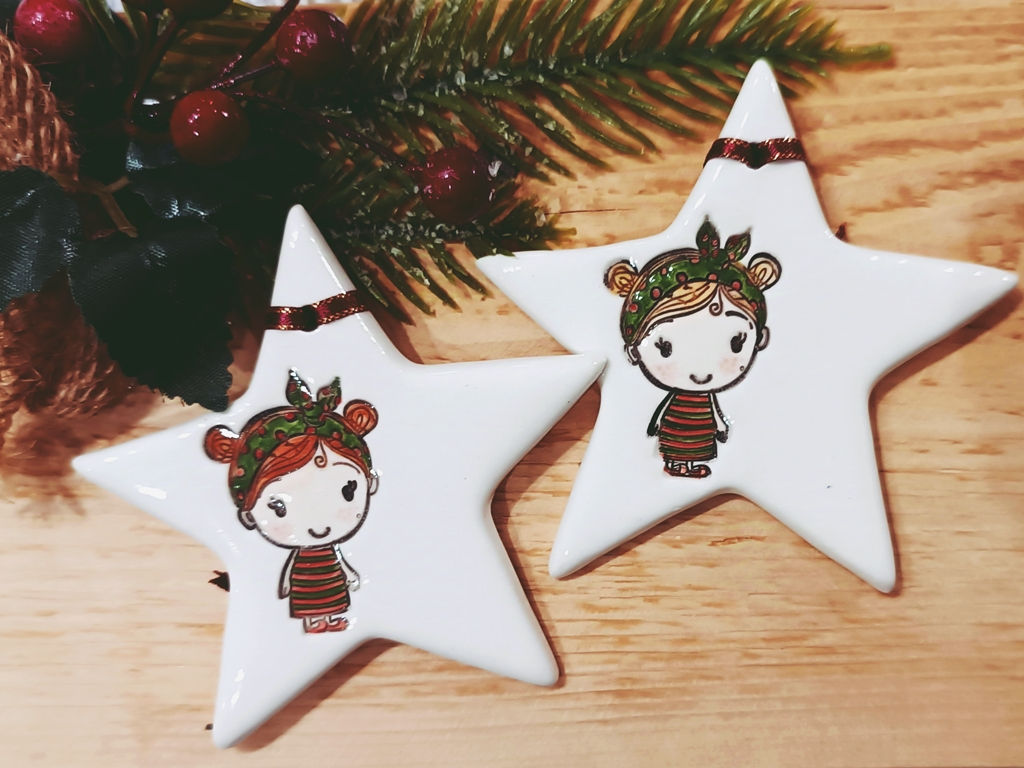 Etoile de Noël "Mimi" en céramique