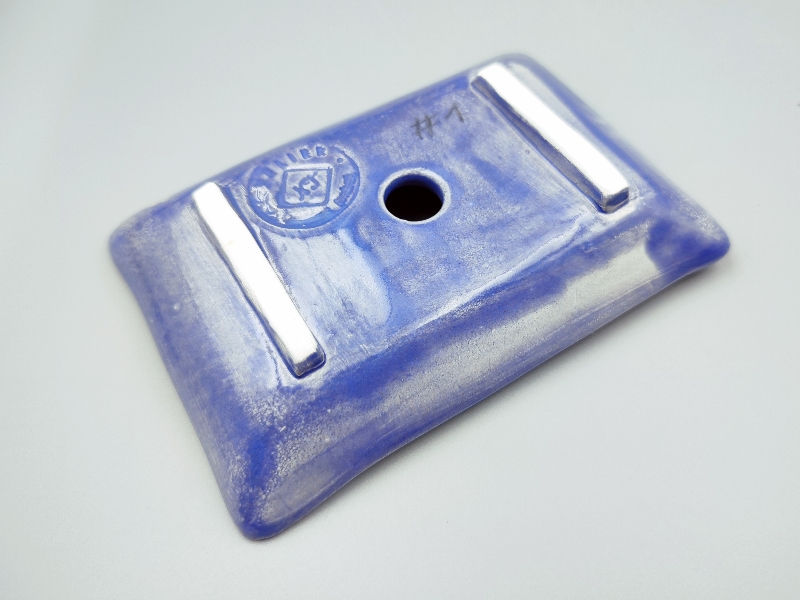 Miniature : Porte-savon artisanal classique en faïence
