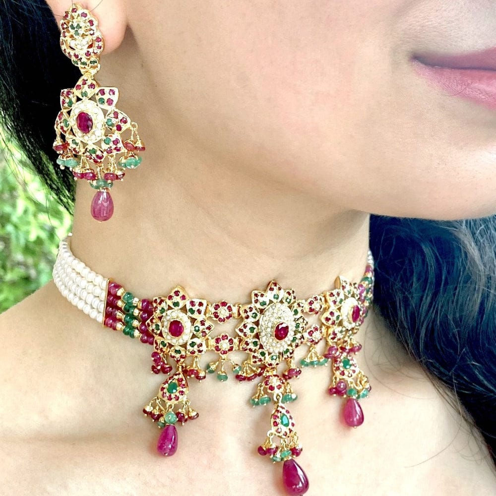 Jadau choker (necklace)wedding bridel Hyderabad, Pakistani