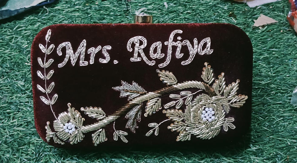 Thumbnail: clutch purse wedding bridal name purse 👛 