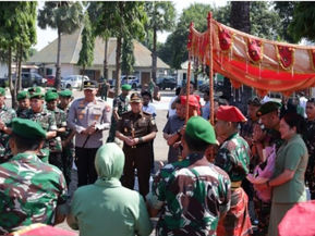 Kapolres Gowa Hadir Dalam Kunjungan Kerja Danrem 141/Toddopuli di Makodim 1409/Gowa