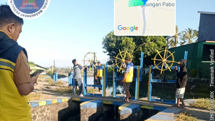 PEMBAGIAN AIR SUNGAI KELARA DIATUR BERGILIRAN, PJ KABID PENGAIRAN JENEPONTO TURUN LANGSUNG PANTAU PINTU AIR
