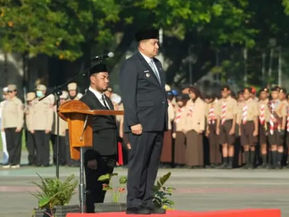 Wali kota Makassar Pimpin Upacara Hari Lahir Pancasila Di Tribun Lapangan Karebosi