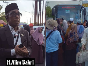 Pemberangkatan Pertama Jamaah Haji Kab. Gowa Sebanyak 1.452 Di Lepas Oleh Kakan Kemenhaji Gowa Di Mesjid Syekh Yusuf Sungguminasa