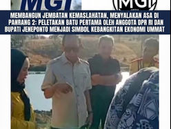 PELETAKAN BATU PERTAMA OLEH ANGGOTA DPR RI DAN BUPATI JENEPONTO MENJADI SIMBOL KEBANGKITAN EKONOMI MASYARAKAT.