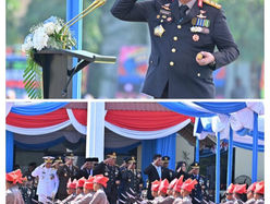 Bersama Menjaga Negeri, Pangdam XIV/Hasanuddin Hadiri Upacara HUT Bhayangkara ke-80 di Polda Sulsel