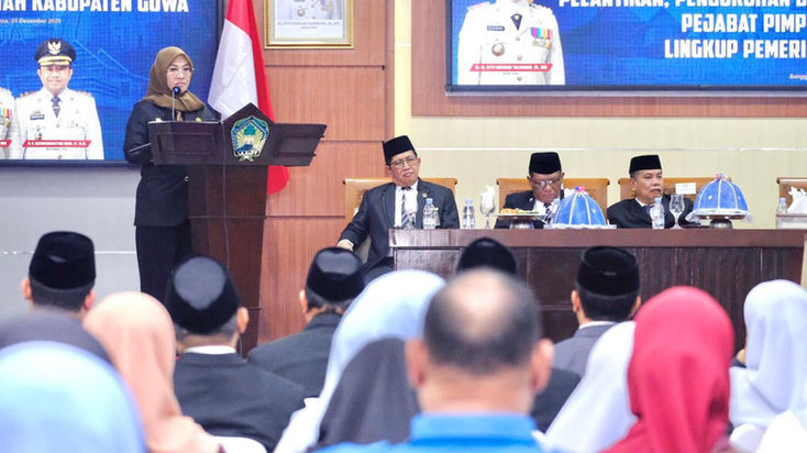 Perkuat Tata Kelola Pemerintahan, Bupati Bersama Wakil Bupati Gowa Lantik Pejabat Pimpinan Tinggi Pratama