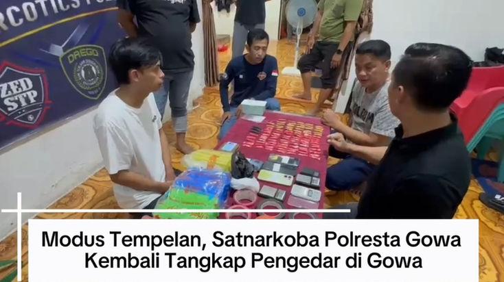 Tak Ada Ruang Bagi Pelaku Narkoba Di Gowa, Satresnarkoba Kembali Berhasil Bongkar Pengedar Narkoba Modus Tempel.