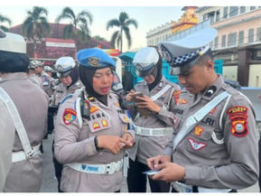 SiPropam Polres Gowa Gelar Gaktiblin Personel Satlantas Sebelum Bertugas di Lapangan