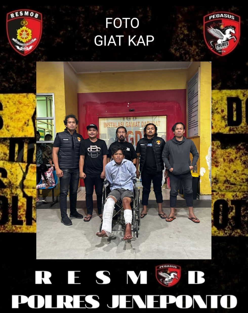 Kolaborasi Resmob Polres Jeneponto, Polda Sulsel dan Polresta Palu Akhiri Pelarian Pelaku Pembunuhan