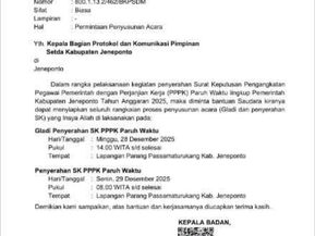 SURAT RESMI TERBIT, JENEPONTO PENYERAHAN SK PPPK PARUH WAKTU SIAP DIGELAR — BKPSDM TANCAP GAS, PUBLIK MENUNGGU BUKTI NYATA