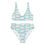 Thumbnail: Fluffy Watercolor Clouds High-waisted bikini