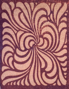 Groovy flower in plum