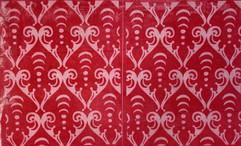 Arcana scroll pattern in red