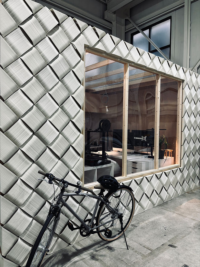 大型３Dプリントで作った壁仕上げ材