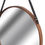 Thumbnail: Copper Rimmed Round Hanging Wall Mirror With Black Strap