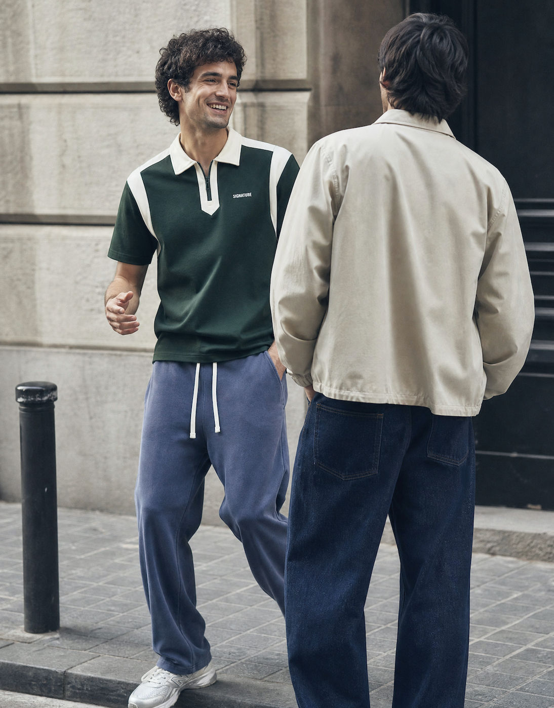 The Contrast - Men's Quarter Zip Polo