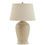 Thumbnail: Woven Ceramic Table Lamp With Linen Shade