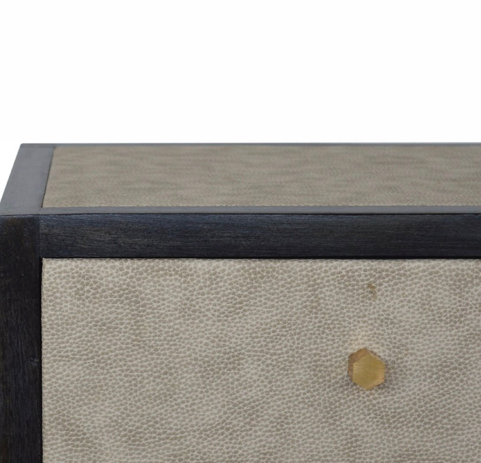 Thumbnail: Aurea - Faux Leather Bedside Table
