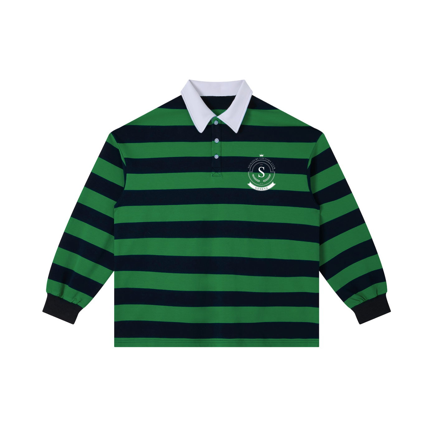 SCC Green Stripe Polo Shirt