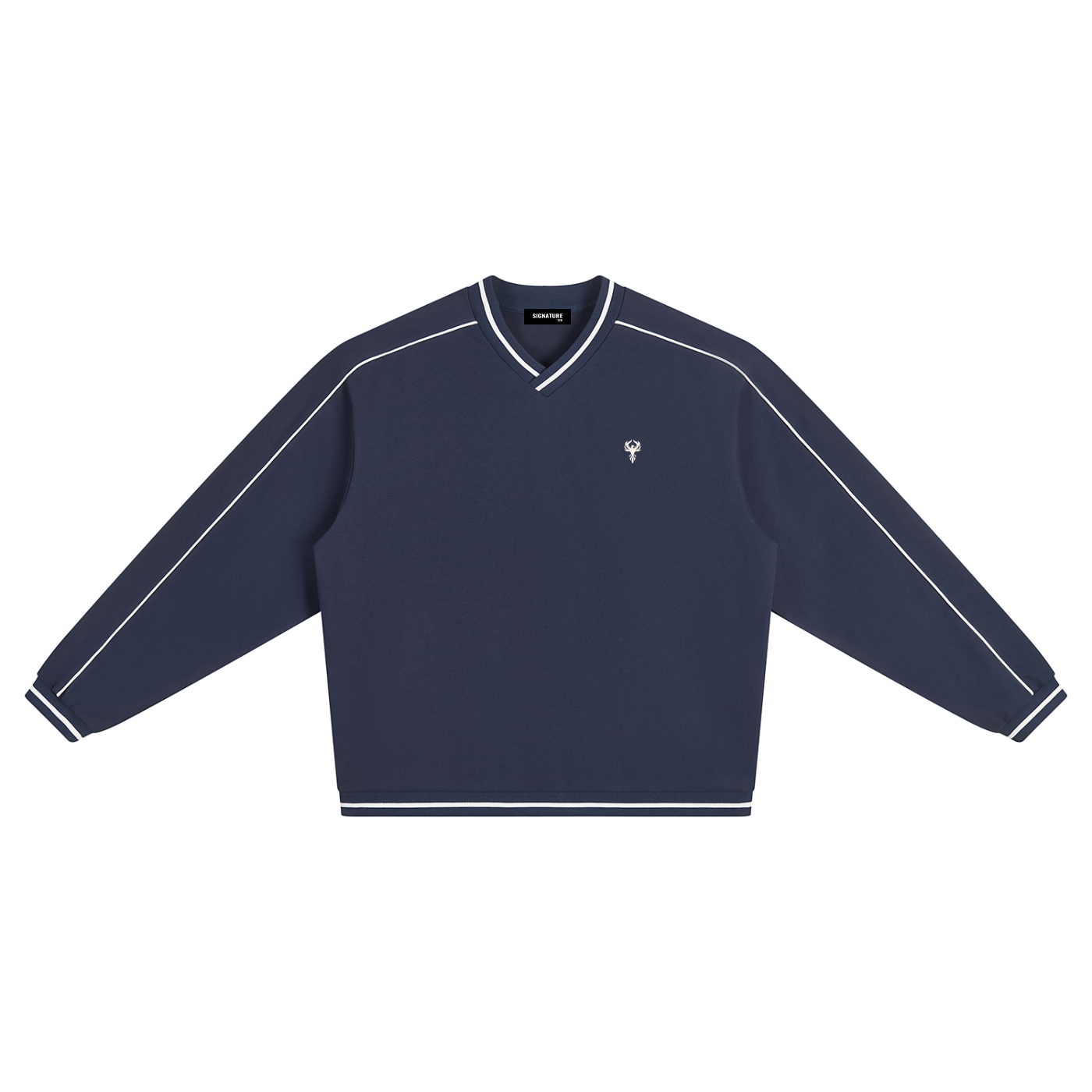 The Varsity Contrast V-Neck Pullover