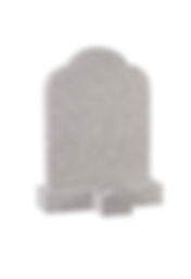 Curved grey headstone