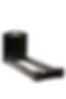 Black flower full kerb headstone