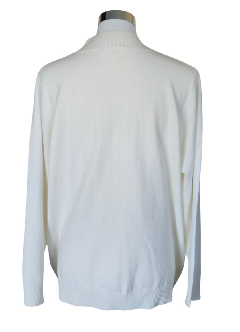 Thumbnail: Cream Jumper with Cable Knit Center 