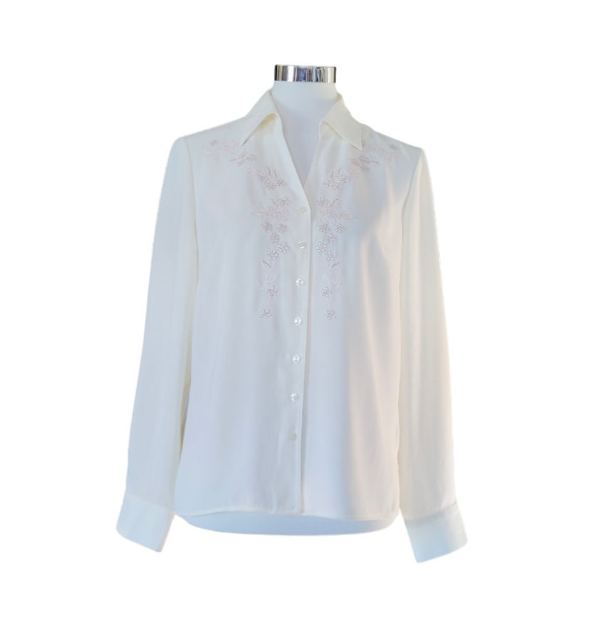 Cream Embroidered Blouse