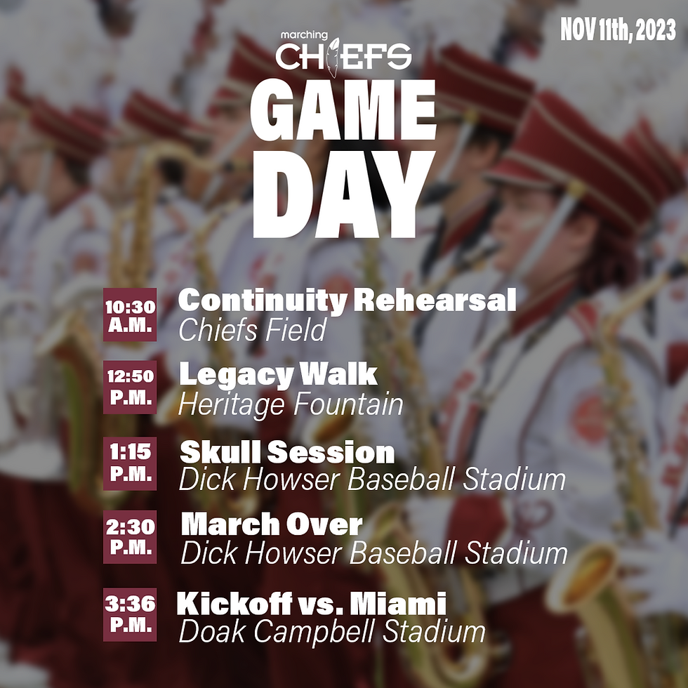 Gameday Schedule