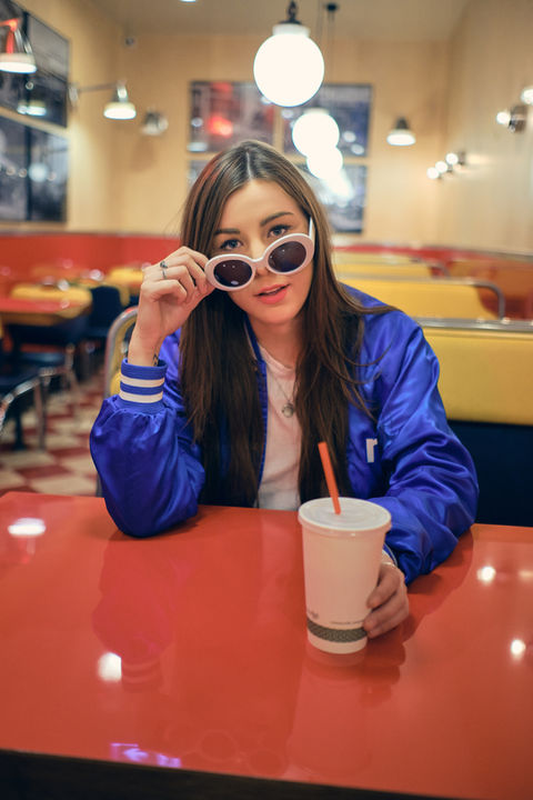 Becca posing for a portrait