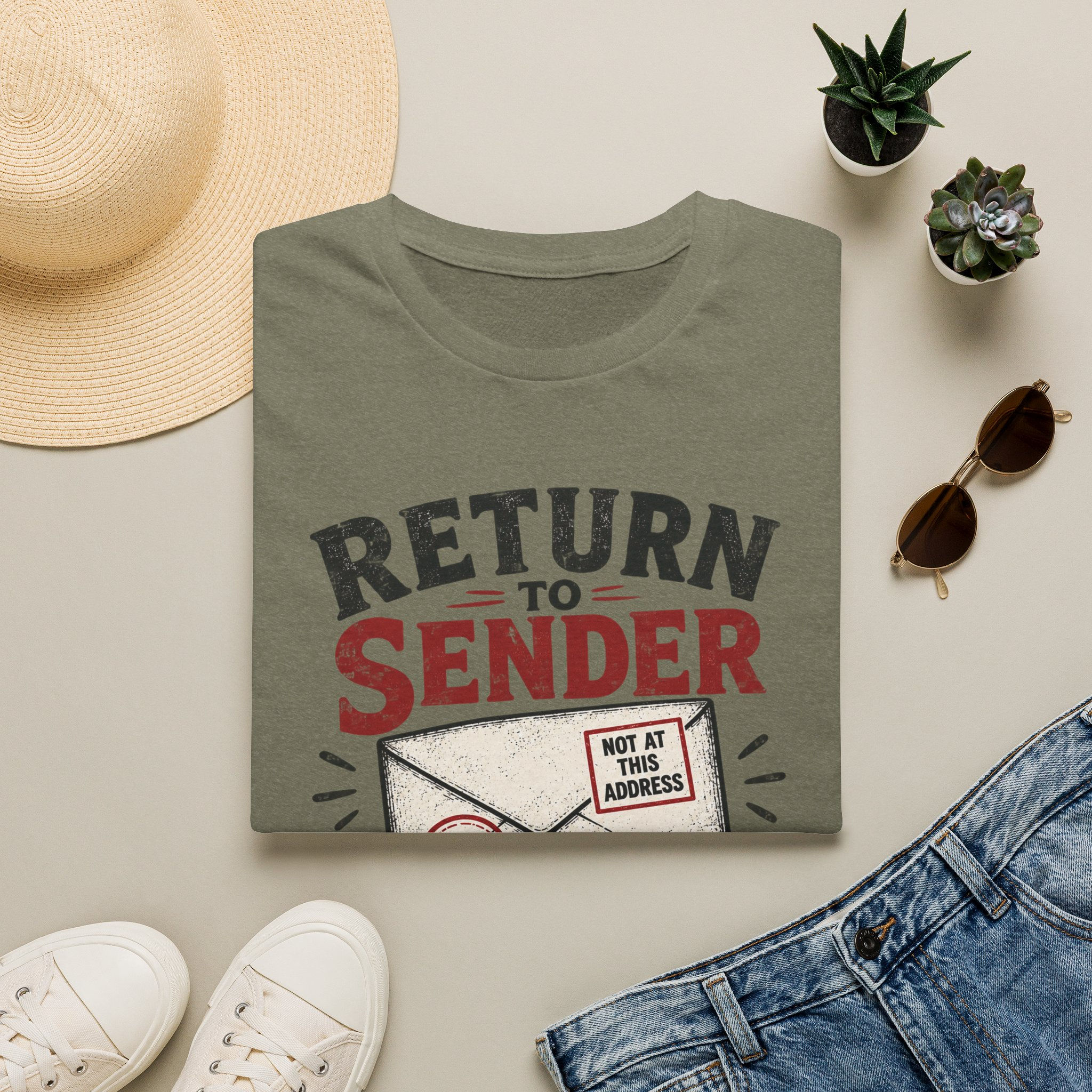 Return to Sender T-Shirt – 'Keep Your Drama' Vintage Mail Graphic Tee