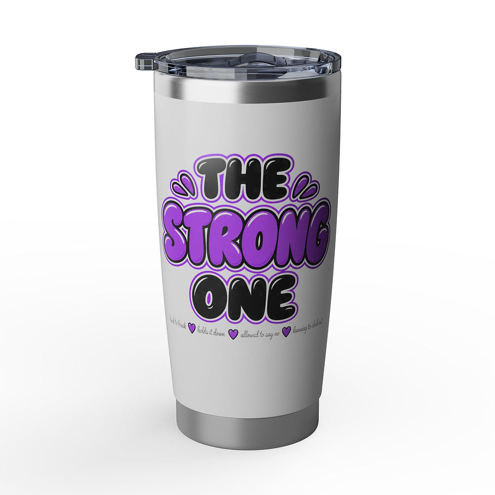 Thumbnail: Vagabond 20oz Tumbler - Cute Purple 'Snacking' Nutritional Label Travel Cup