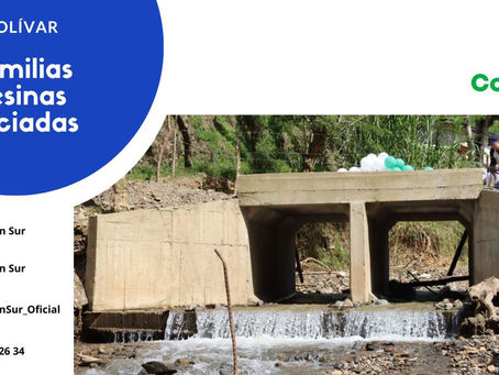 Reconstruyeron box culvert que había sido arrasado por creciente en la vereda La Angostura