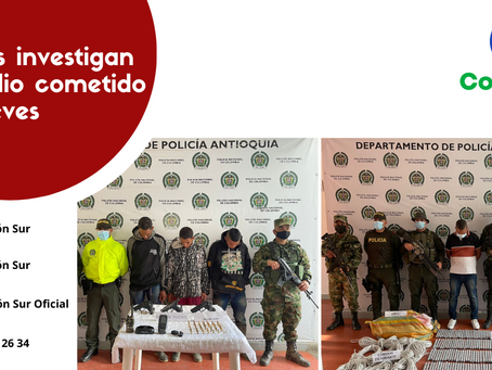 Capturan en Urrao a personas que portaban armas y explosivos