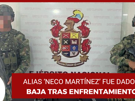 Abatido en Urrao segundo cabecilla urbano de subestructura del Clan del Golfo en Antioquia