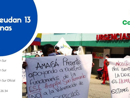 Empleados del hospital de Amagá se declararon en asamblea permanente