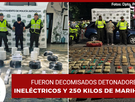 Policía propició doble golpe a estructuras ilegales de explosivos y narcotráfico en La Pintada