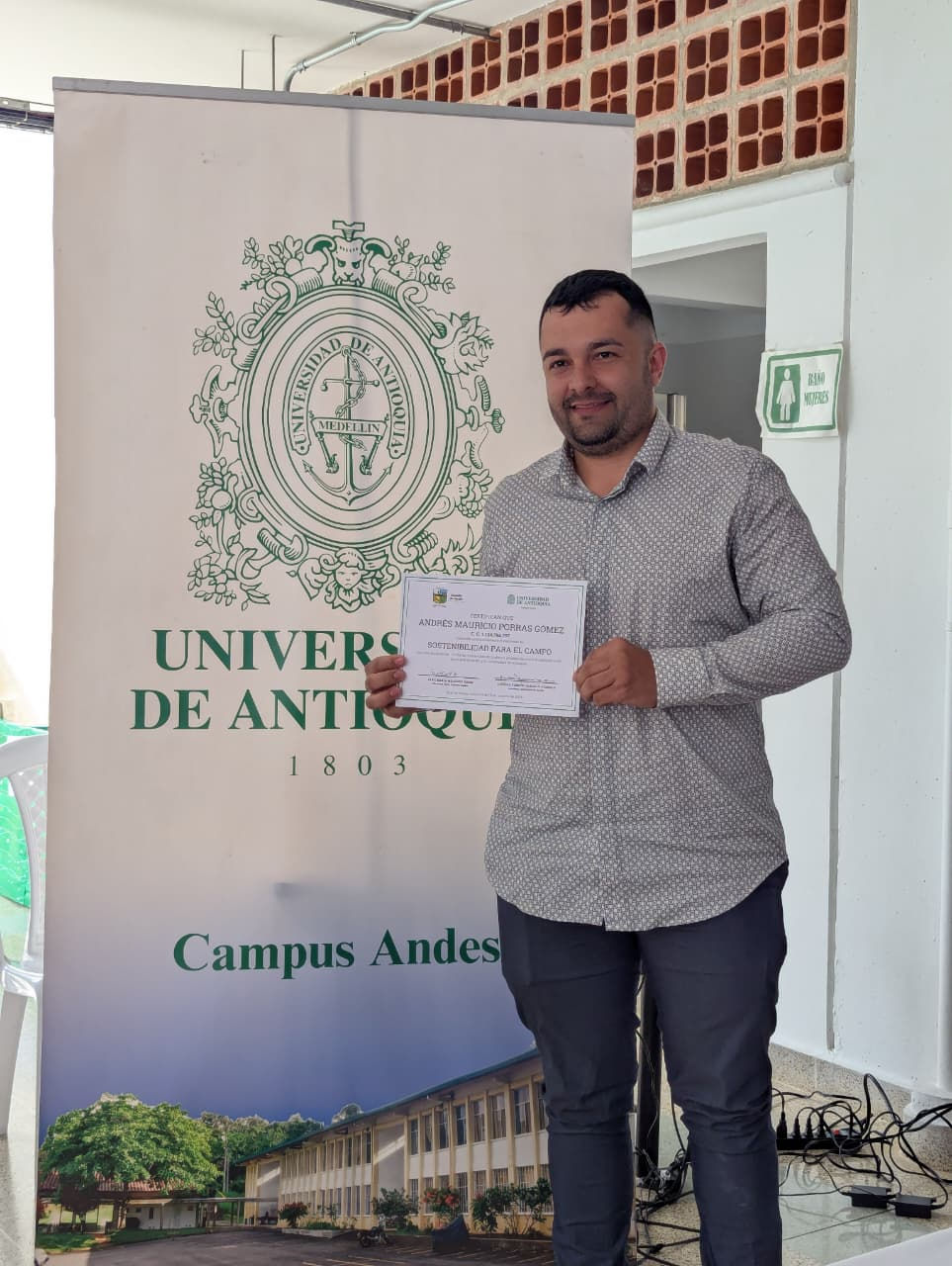 Andrés Mauricio Porras, estudiante de Sostenibilidad para el Campo.