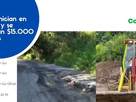 Se adjudicó contrato para mantenimiento vial en el Suroeste
