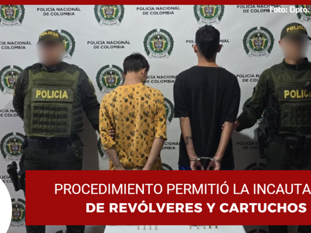 Capturados en Urrao dos hombres que portaban ilegalmente armas de fuego