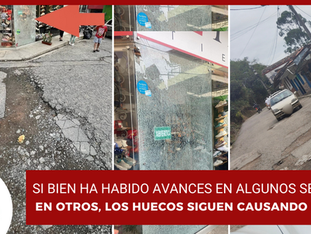 Mal estado de las calles de Andes genera daños y preocupa a la ciudadanía