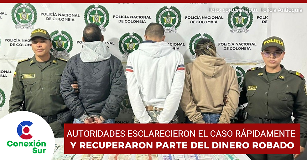 Capturados tres personas señaladas de un millonario hurto en Concordia