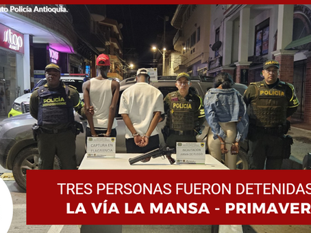Policía de Tránsito de Antioquia frustra traslado de lanza granadas en operativo en Ciudad Bolívar