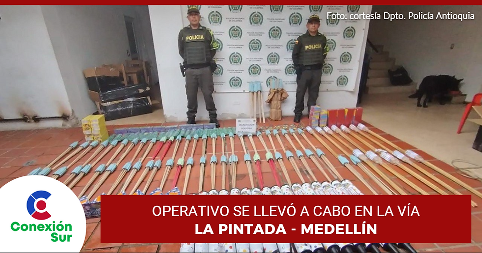Incautados 15 kilos de pólvora en control vial en Santa Bárbara