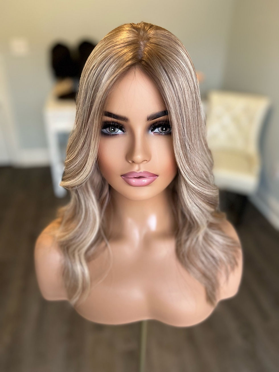 Thumbnail: Creamy/Sandy Blonde Mix- 8x8 Silk Topper