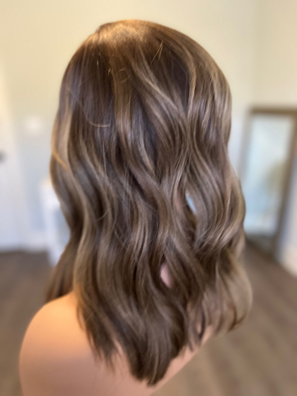 Thumbnail: Med Brown Caramel Balayge Silk Topper