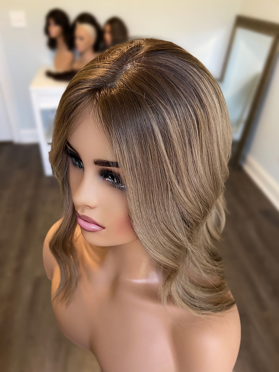 Thumbnail: Warm Sandy Blonde Silk Topper
