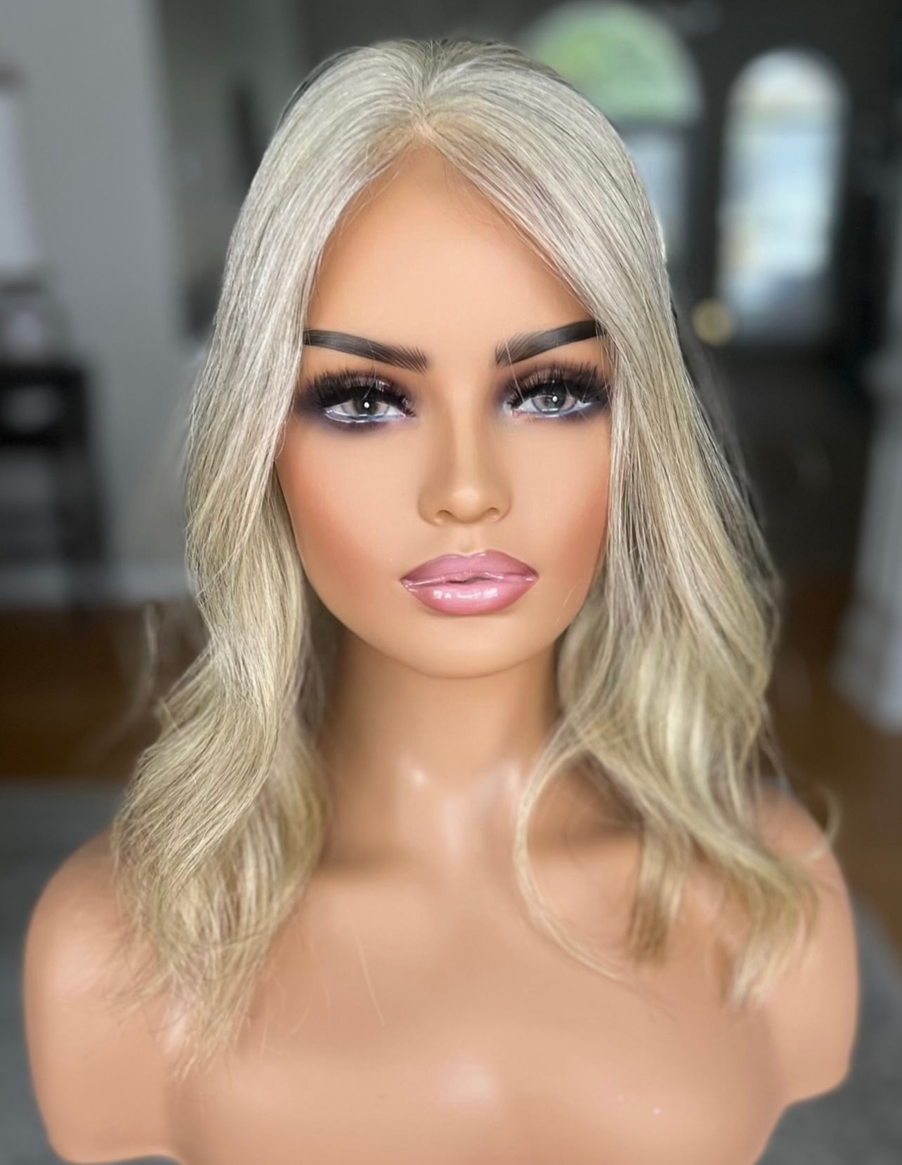Blonde Silver- 4x4.5 Mini Mono Topper