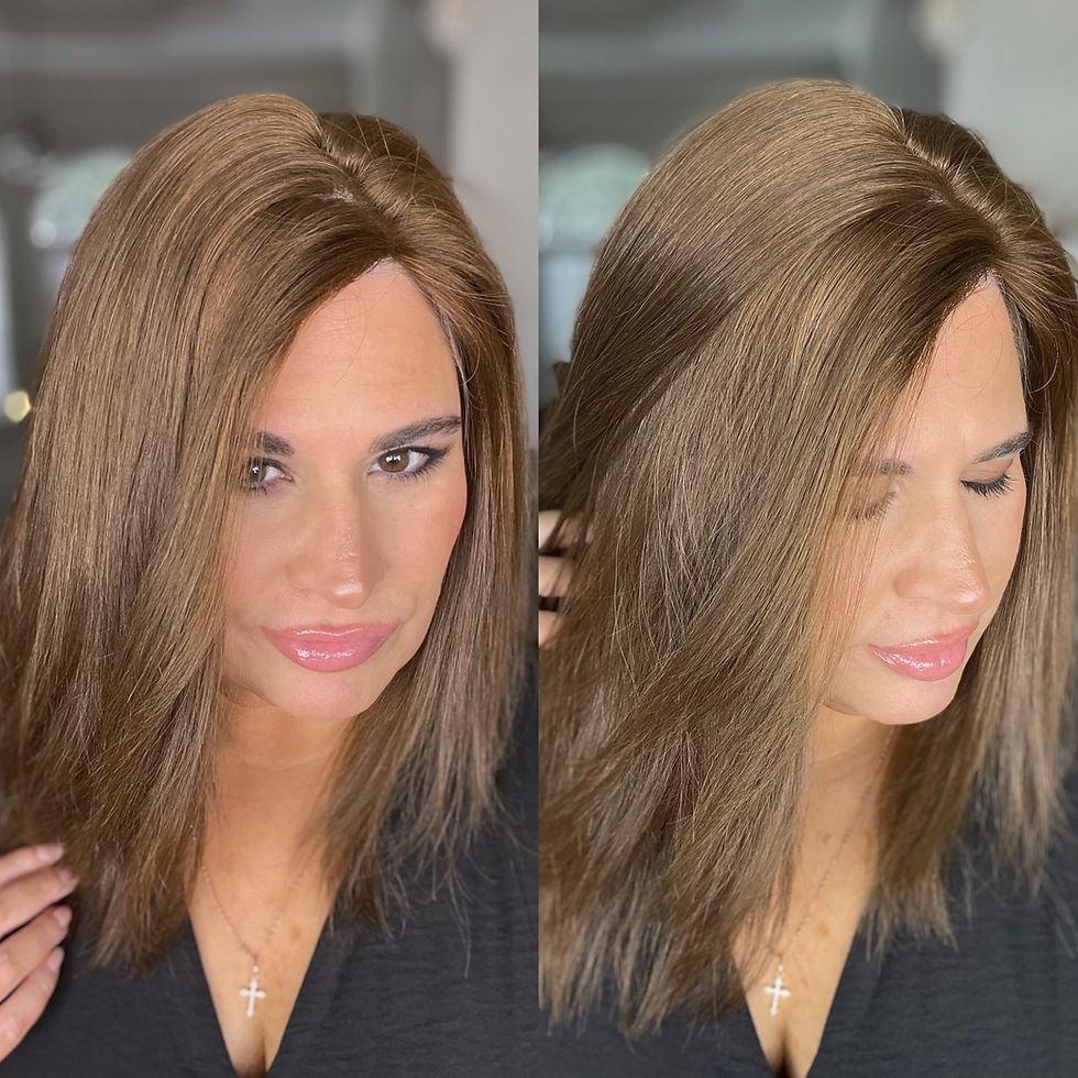 Thumbnail: Med Warm Brown - 8x8 Silk Topper
